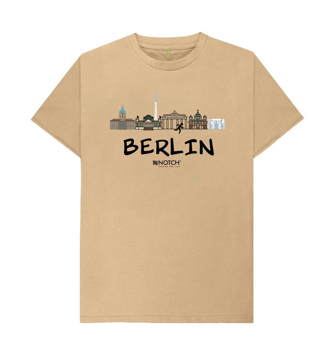 Men's 26.2 Berlin Black Text T-Shirt - Image 10