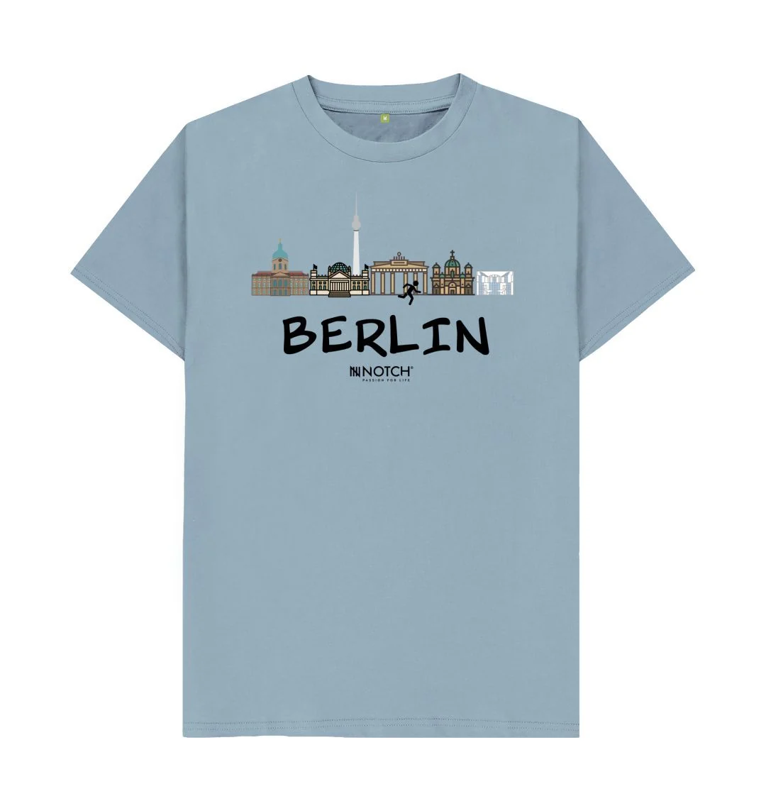 Men's 26.2 Berlin Black Text T-Shirt - Image 9