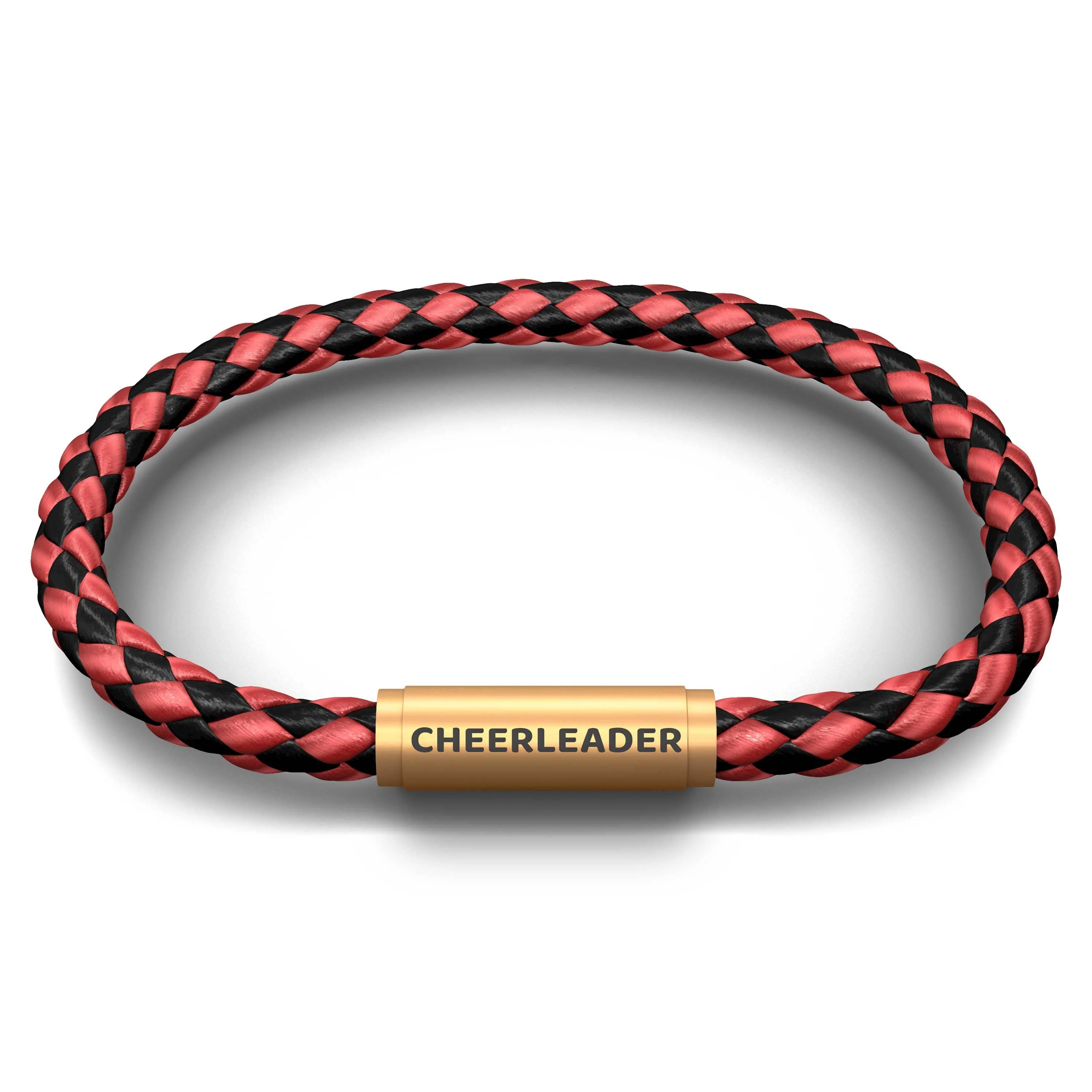 CHEERLEADER NOTCH Bracelet (Racing Red with Brass Clasp) - Image 2