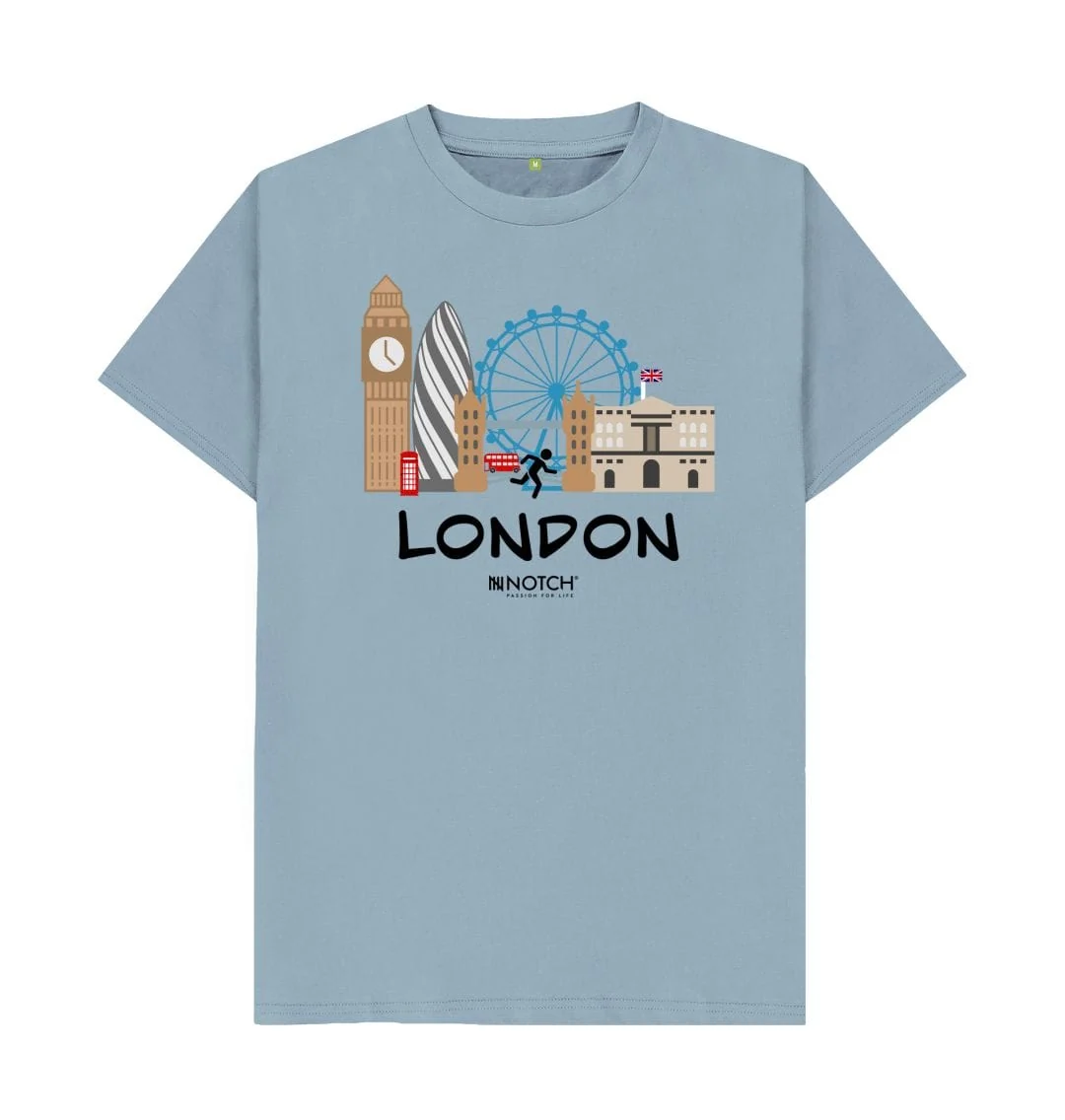 Men's 26.2 London Black Text T-Shirt - Image 10