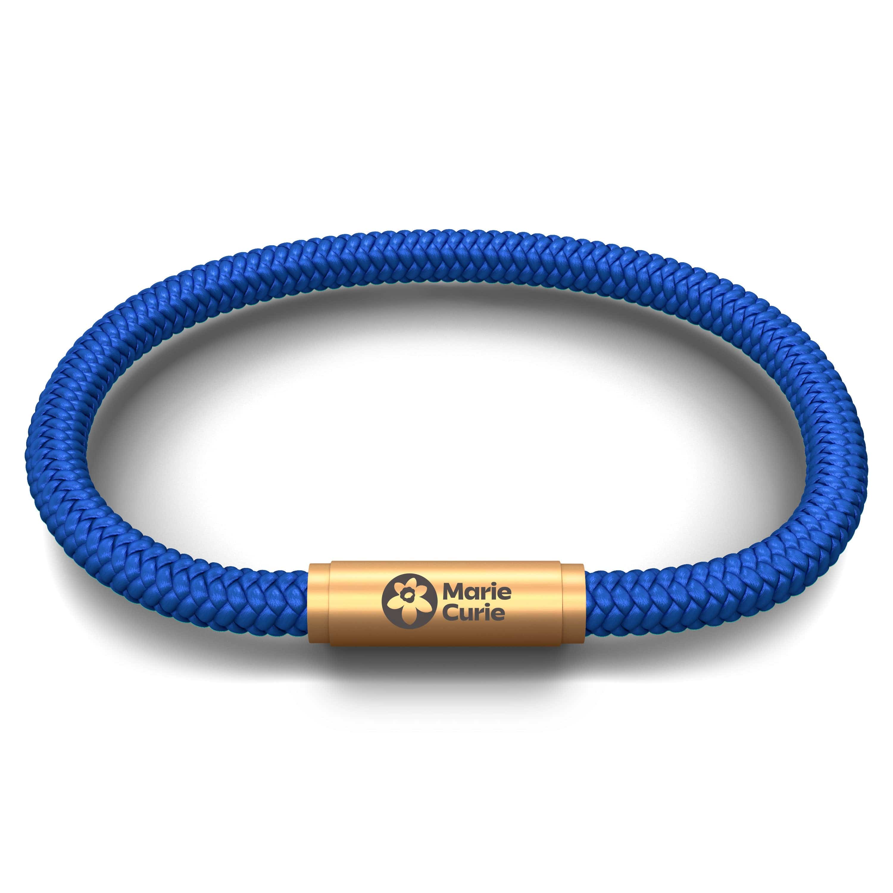 MARIE CURIE NOTCH BRACELET (BLUE WITH BRASS CLASP) - Image 2