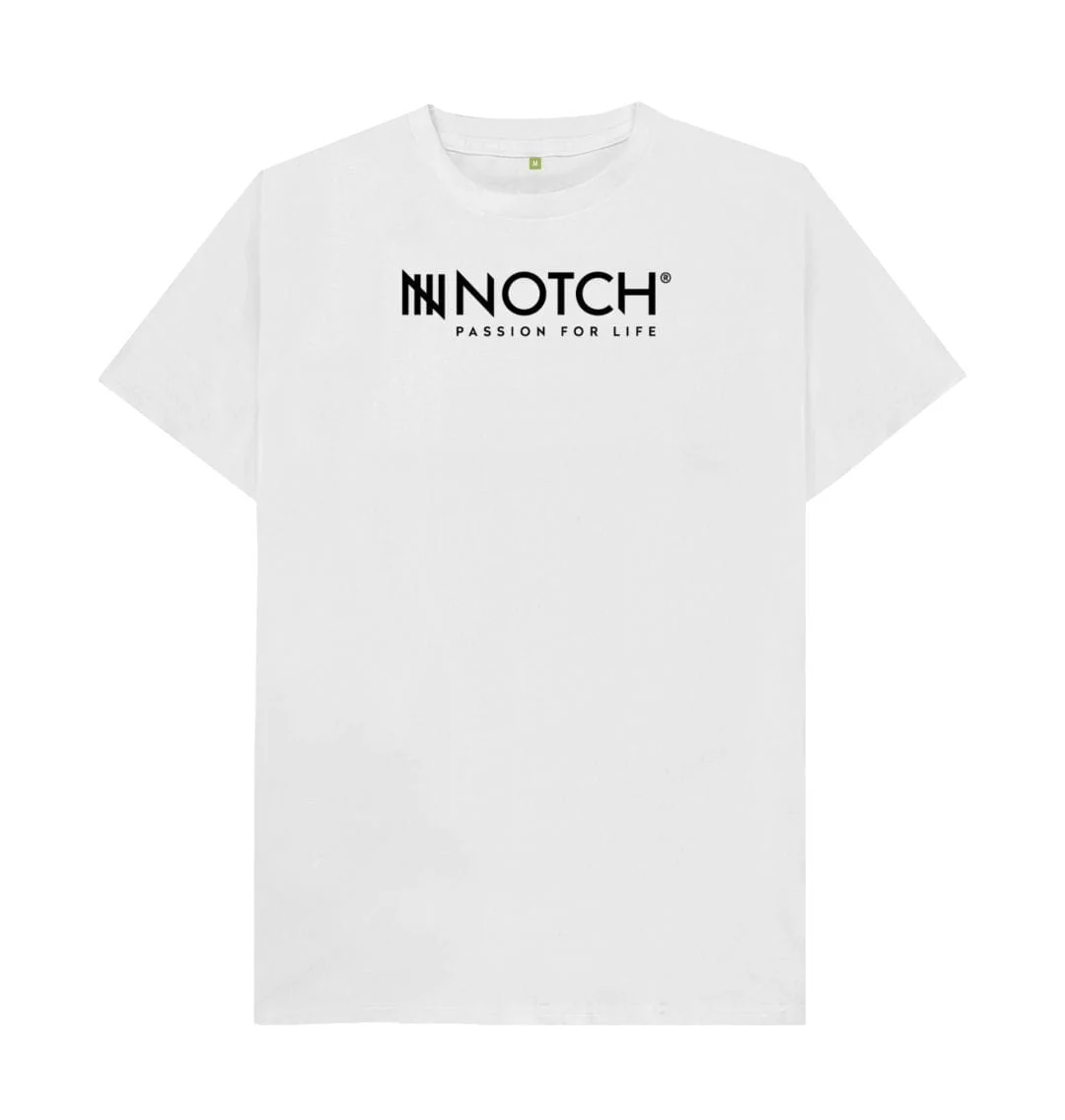 Men's Notch Logo White T-Shirt - Image 2