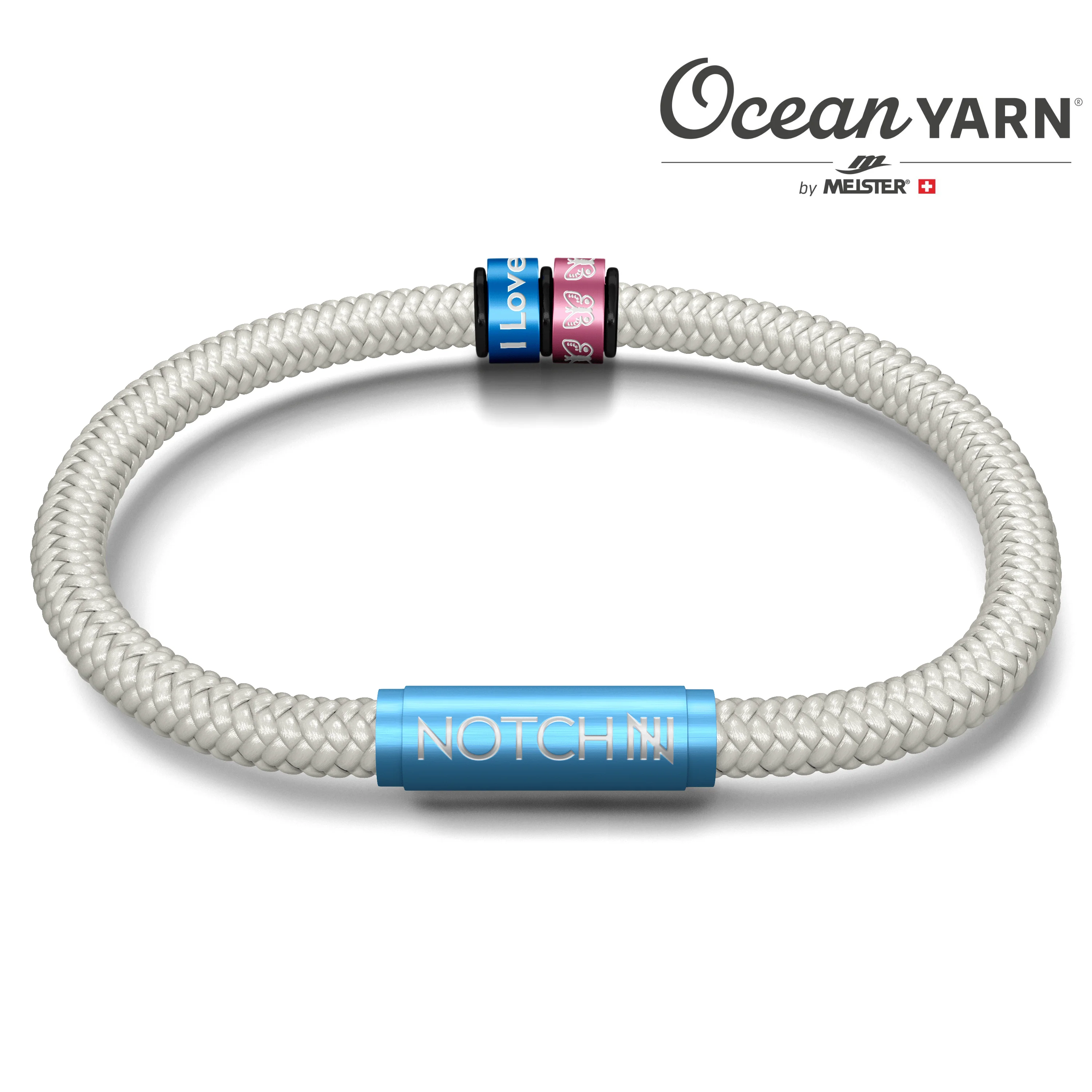 SUSTAINABLE OCEANYARN NOTCH BRACELET PLUS TWO NOTCH CHARMS - Image 6