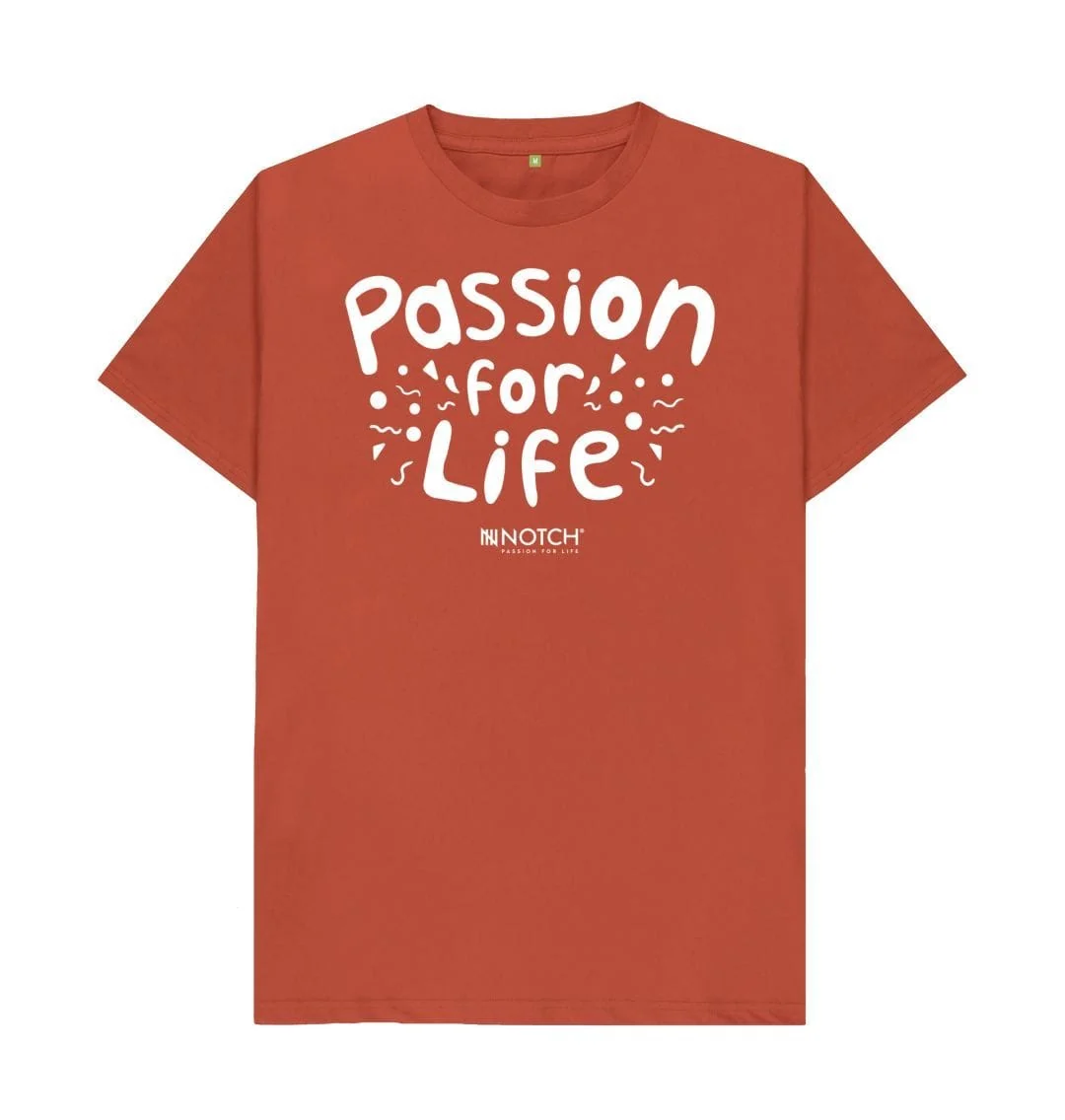 Men's White Bubble Passion For Life T-Shirt - Image 4