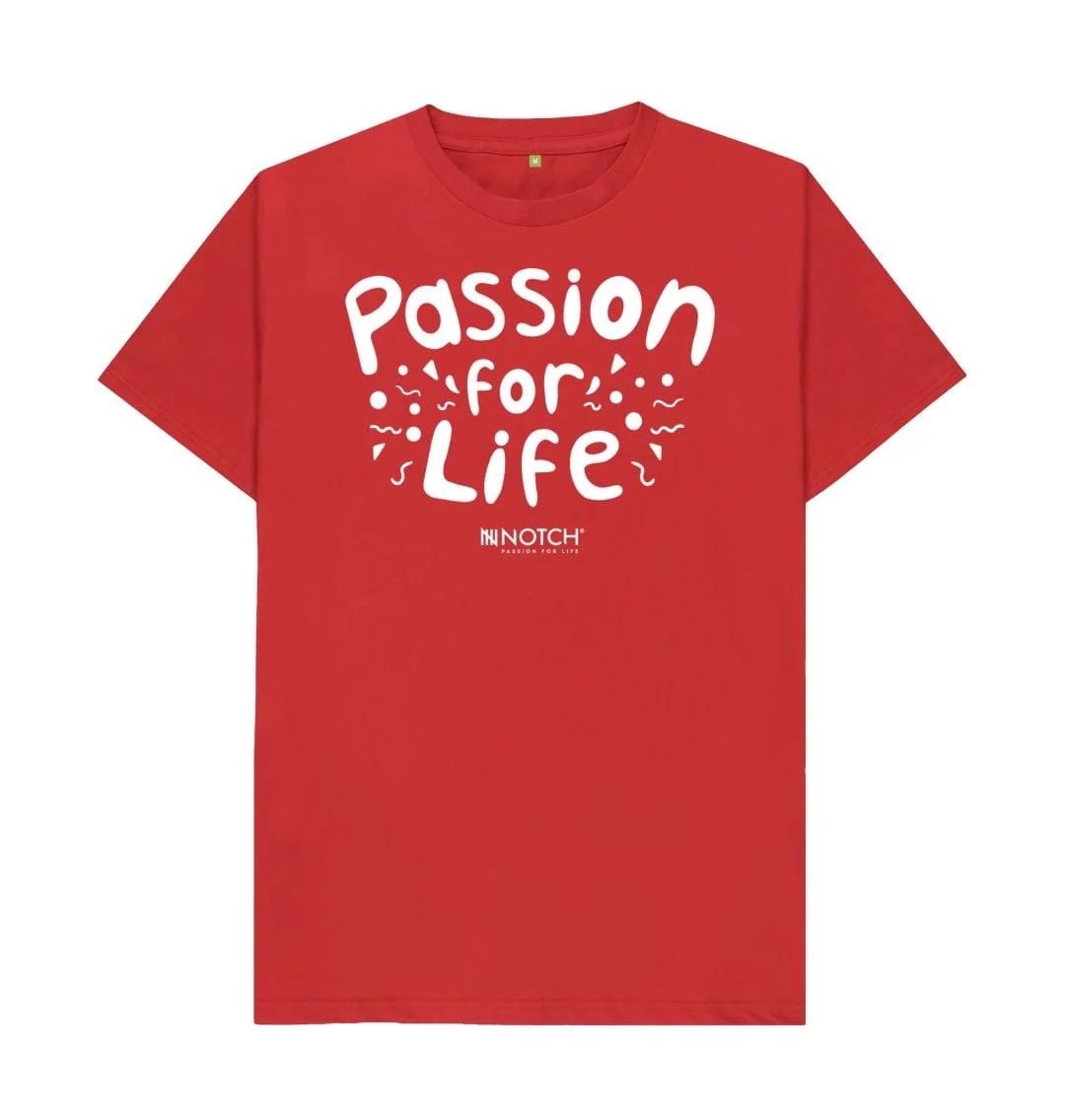 Men's White Bubble Passion For Life T-Shirt - Image 6