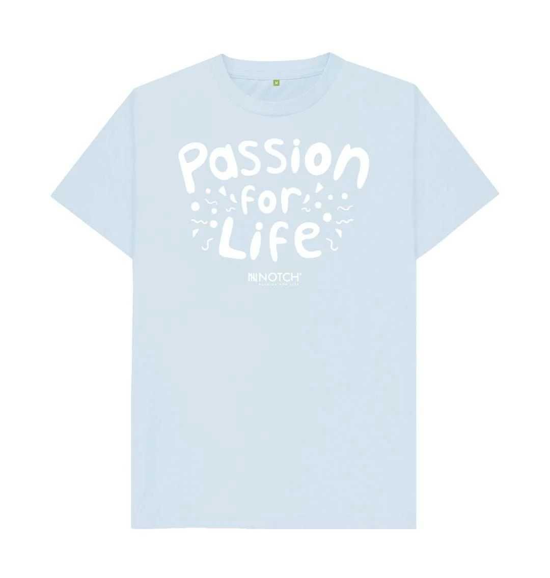 Men's White Bubble Passion For Life T-Shirt - Image 7